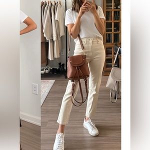 Everlane The Original Cheeky Jean ankle 25 Ecru